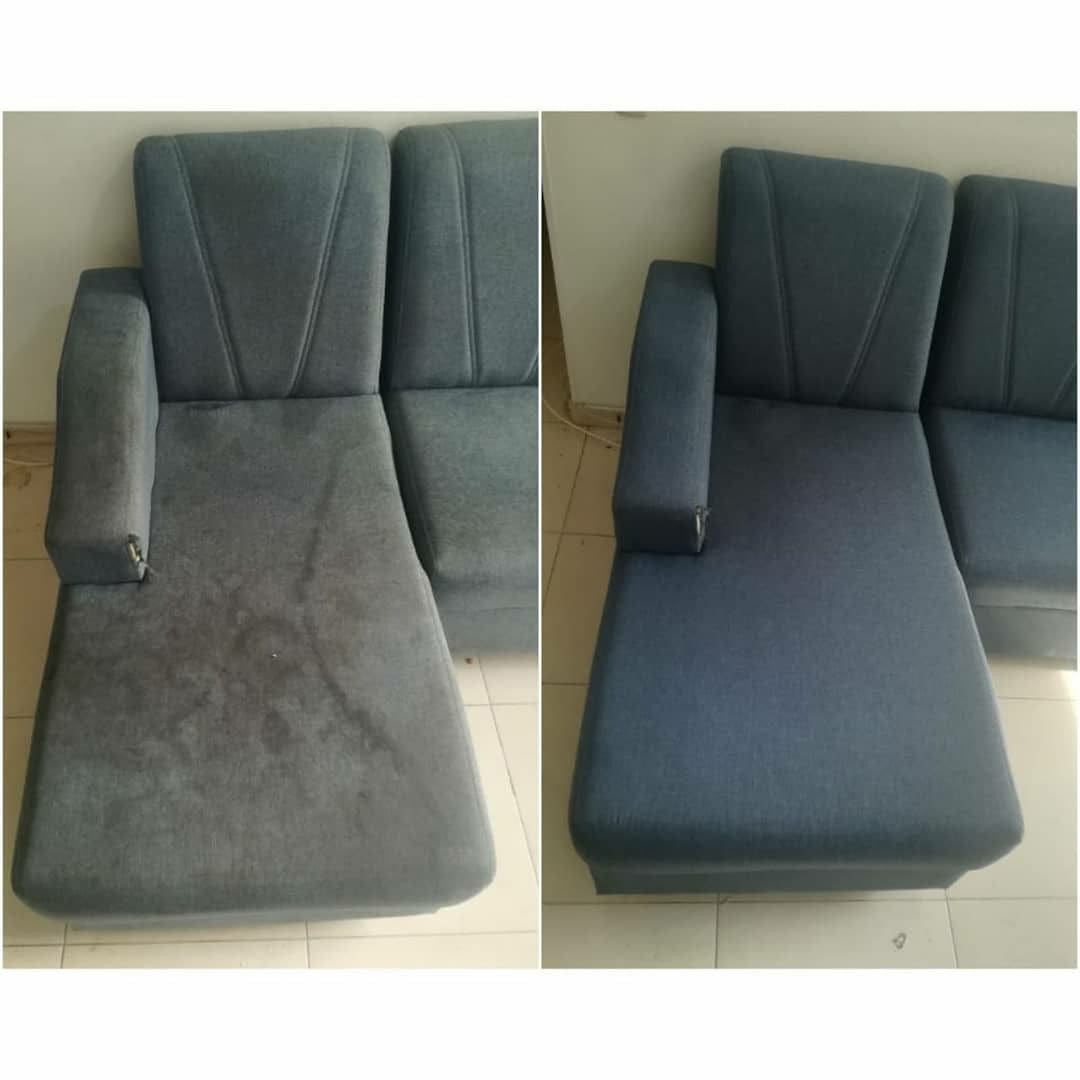 Βιολογικός καθαρισμός σαλονιού Αλεξανδρούπολη - Πριν και Μετά αποτελέσματα καθαρισμού ταπετσαρίας καναπέ